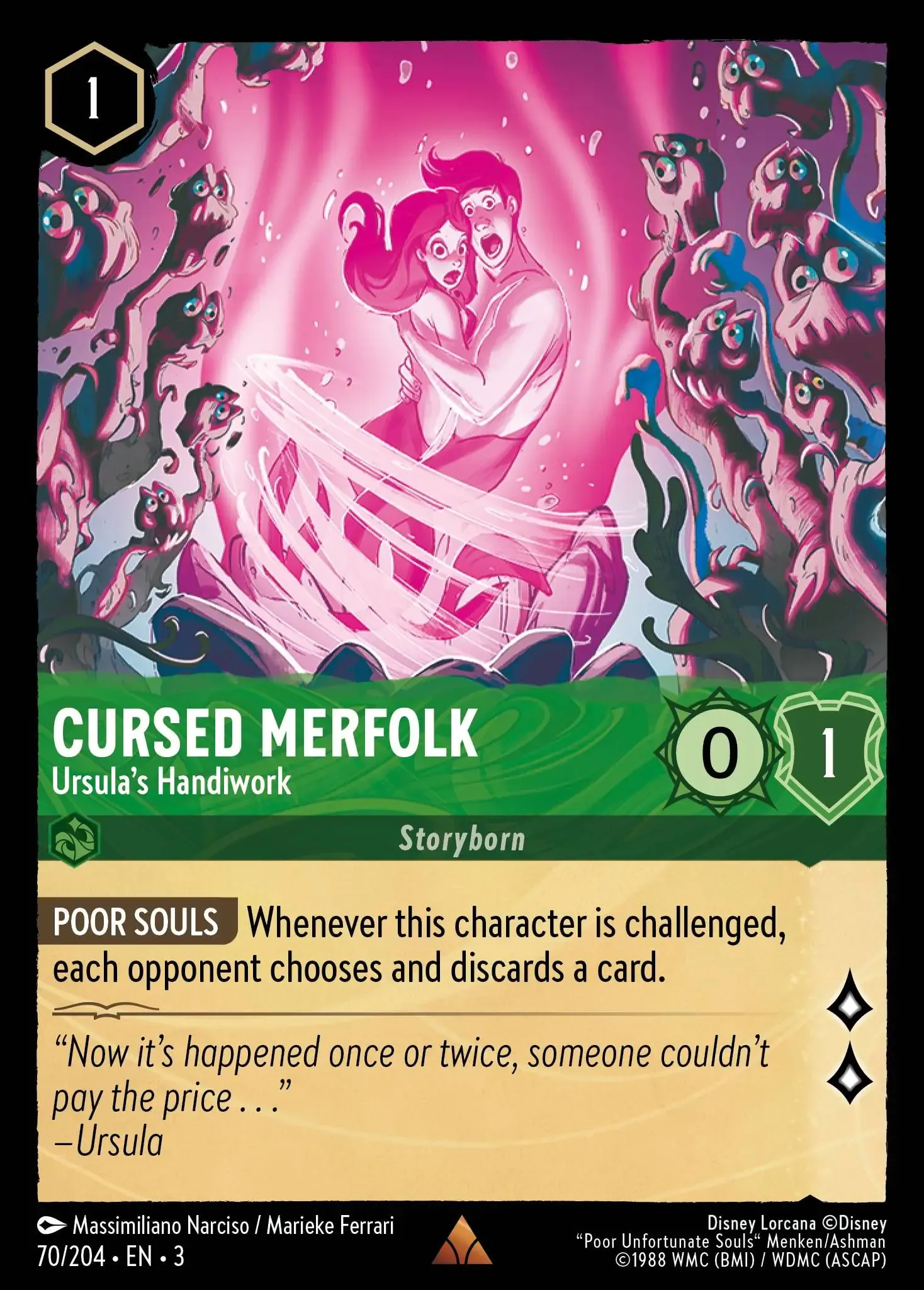 Cursed Merfolk - Ursula's Handiwork, Disney Lorcana